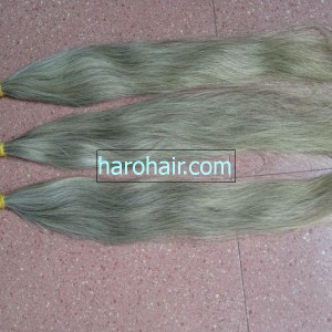 100 Virgin Human Grey Hair